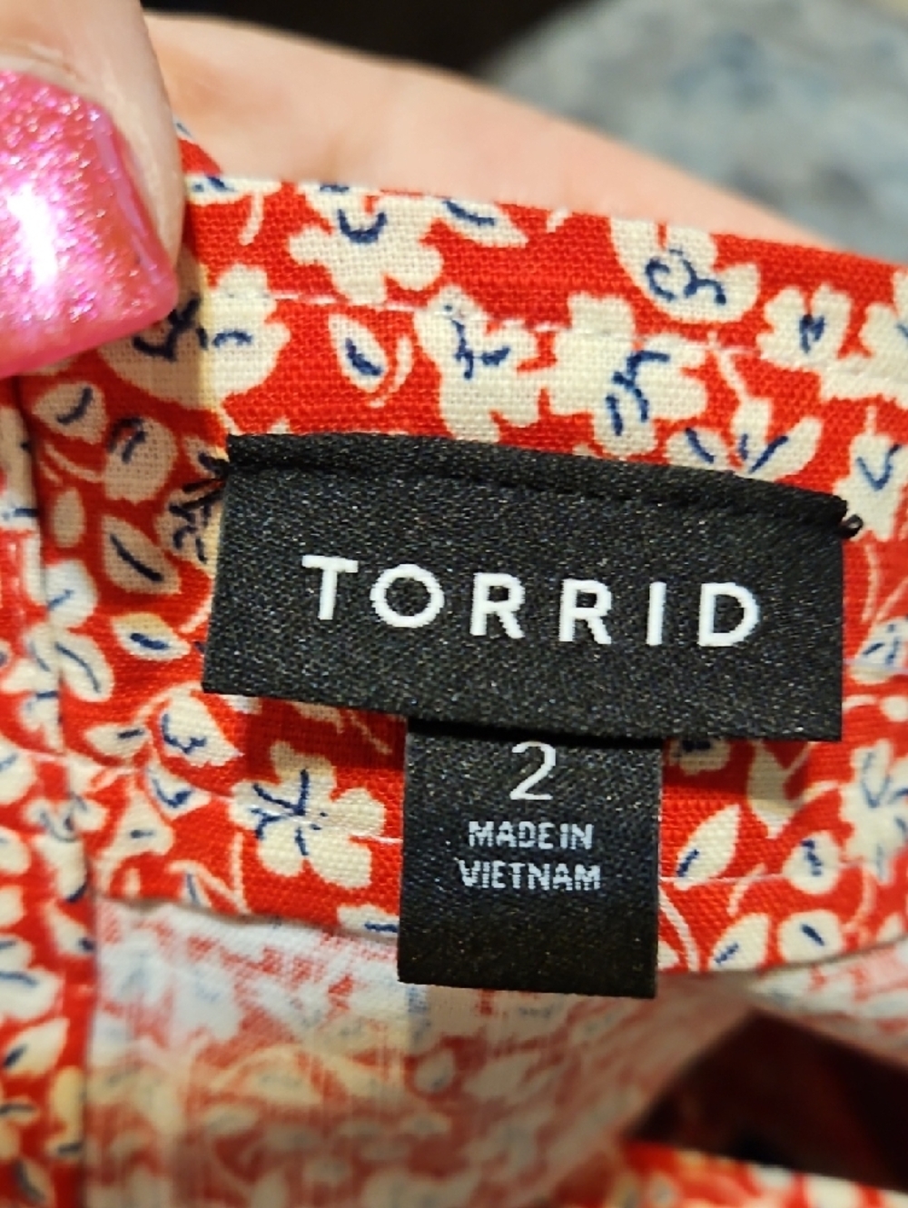 torrid Red Floral Square-Neck Tank - Picture 6 of 8